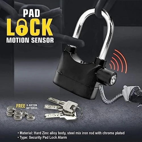Anti-Theft Motion Sensor Alarm Lock π | 110 dB Siren | Zinc Alloy | Weatherproof Security @ Just βΉ599/-