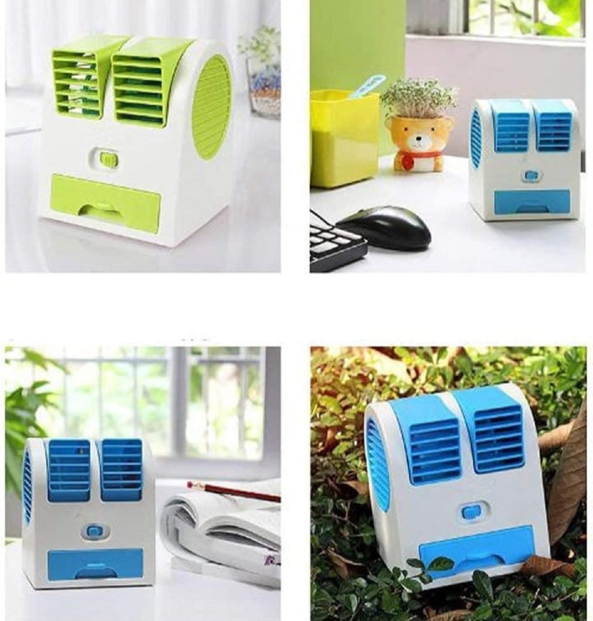 Mini Portable USB Cooler Fan Cooling @ Just Rs.599/- | Dual Outlet Bladeless Design | USB & Battery Powered - Image 8