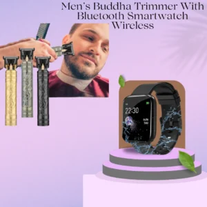 Trimmer + Watch Combo - Men's Buddha Trimmer With Bluetooth Smartwatch Wireless @ Just Rs.699/-