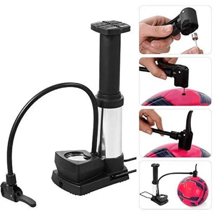 Compatible & Super Easy Portable High Pressure Foot Air Pump For Cycle, Motorcycle, Scooty & Car @ Just Rs. 599/-