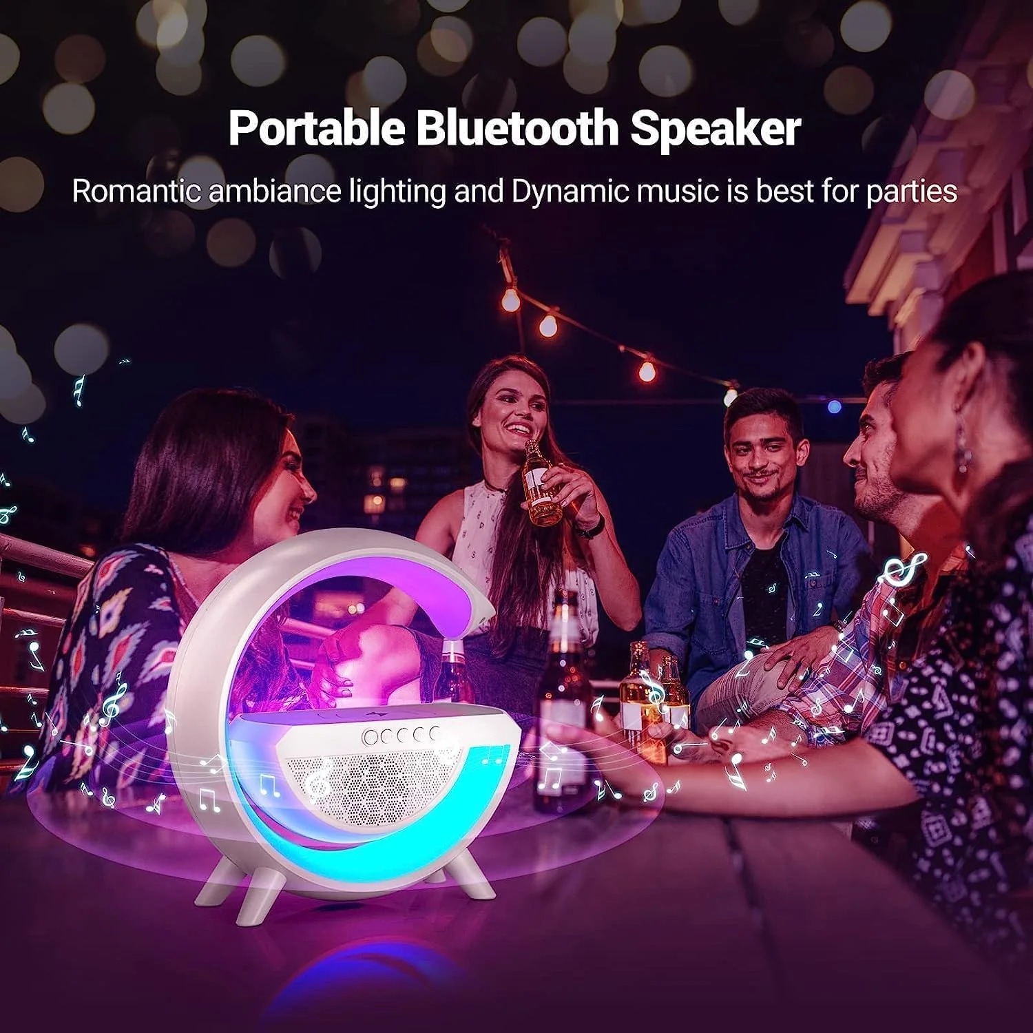 😍Wireless Speaker with FM, Wireless Charging, Night Light, SD Card 🔊 ⭐⭐⭐⭐⭐ - Image 6