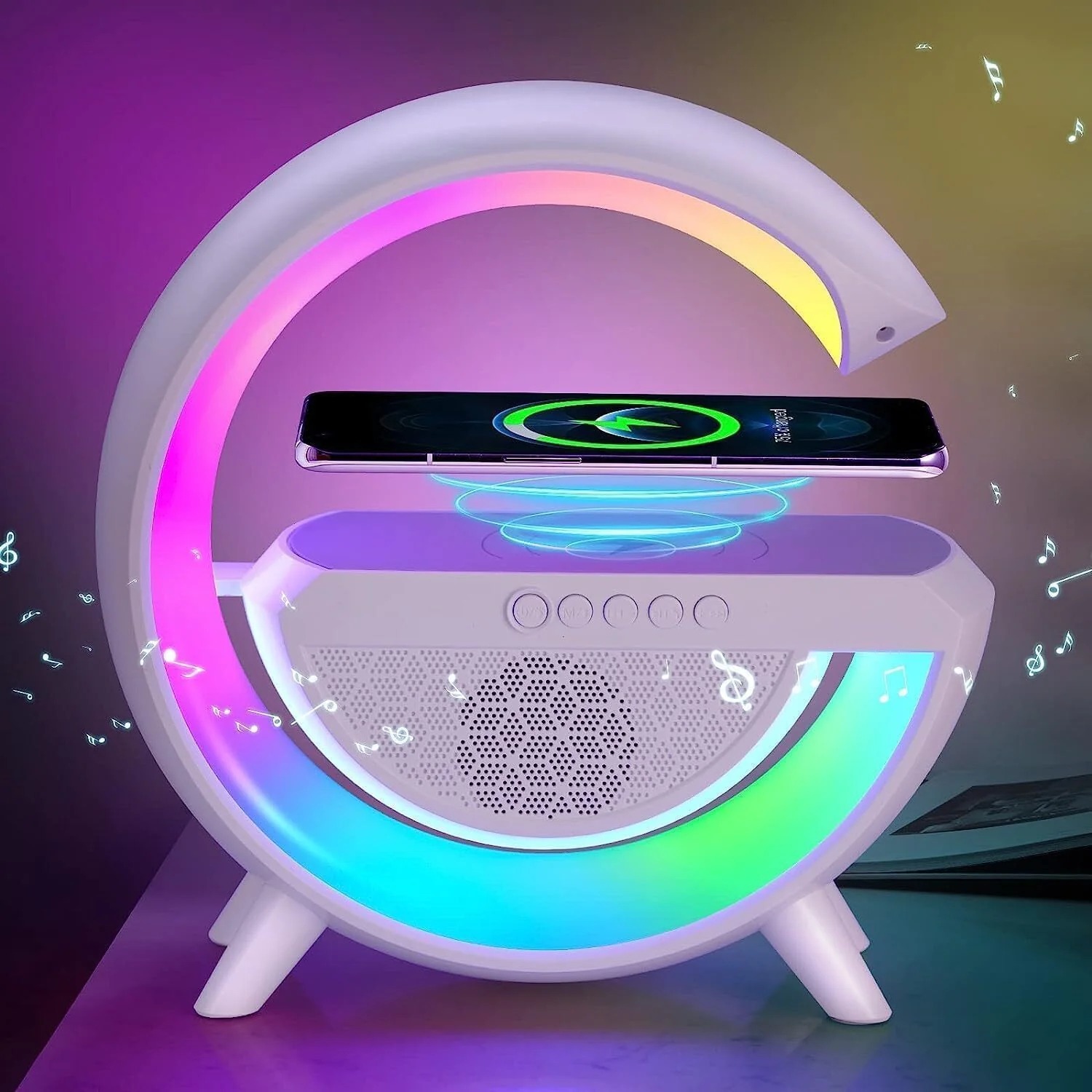 😍Wireless Speaker with FM, Wireless Charging, Night Light, SD Card 🔊 ⭐⭐⭐⭐⭐