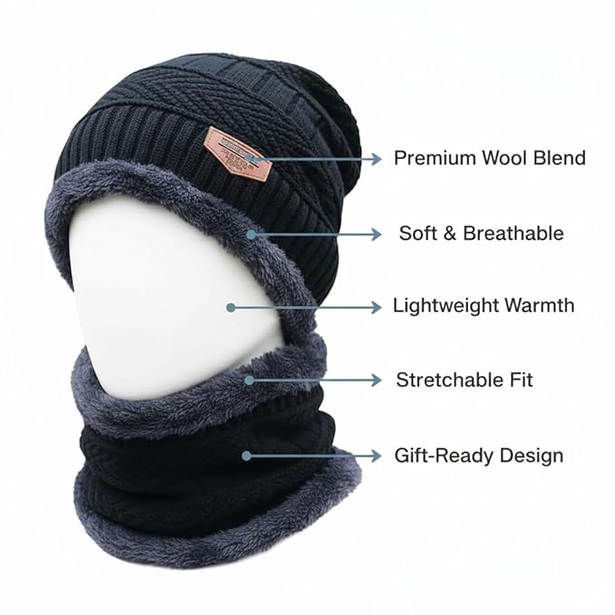 BUY1GET1 - Winter Woolen Cap & Muffler 🧢 ⭐⭐⭐⭐⭐ - Image 11